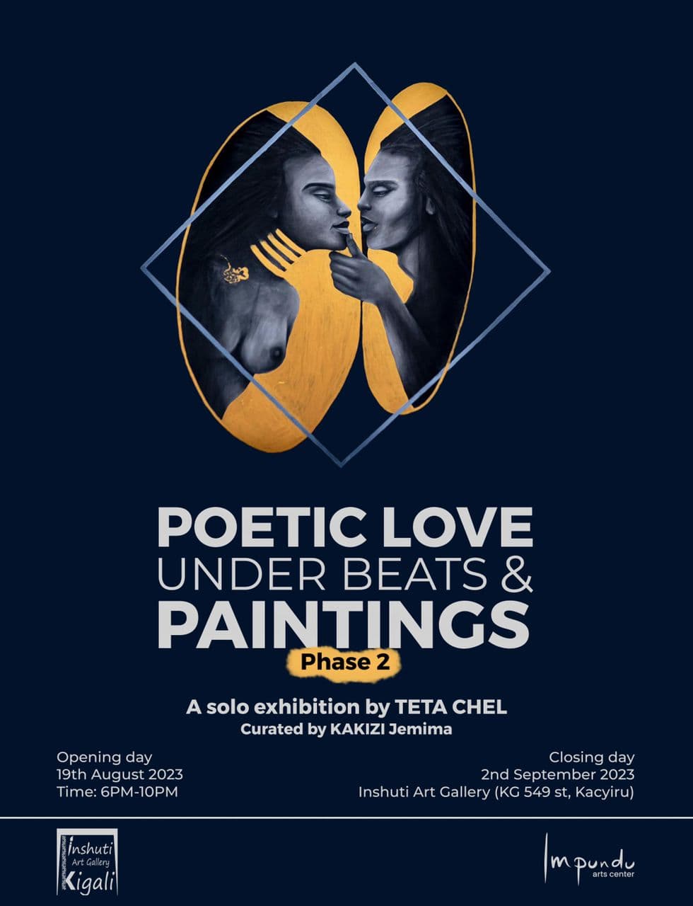 Exhibition poster for Poetic Love Under Beats & Paintings Phase II
